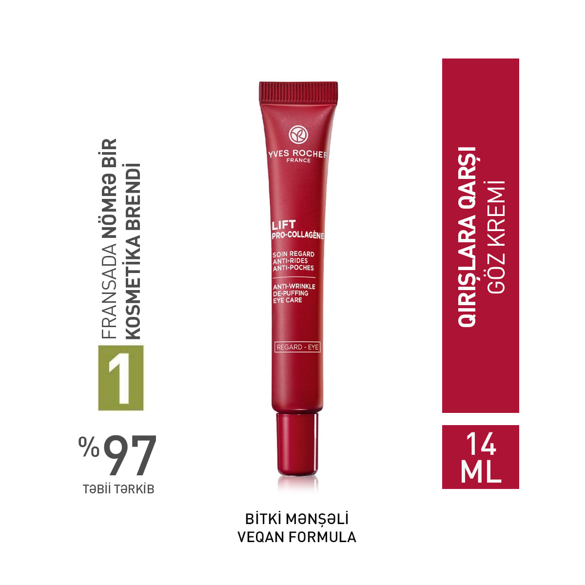 Qırışlara və gözaltı torbalara qarşı krem, 14 ml