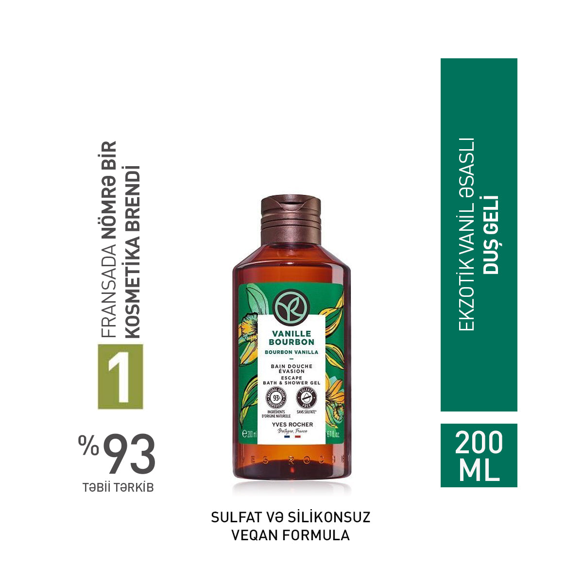 Burbon vanili ətirli duş geli, 200 ml