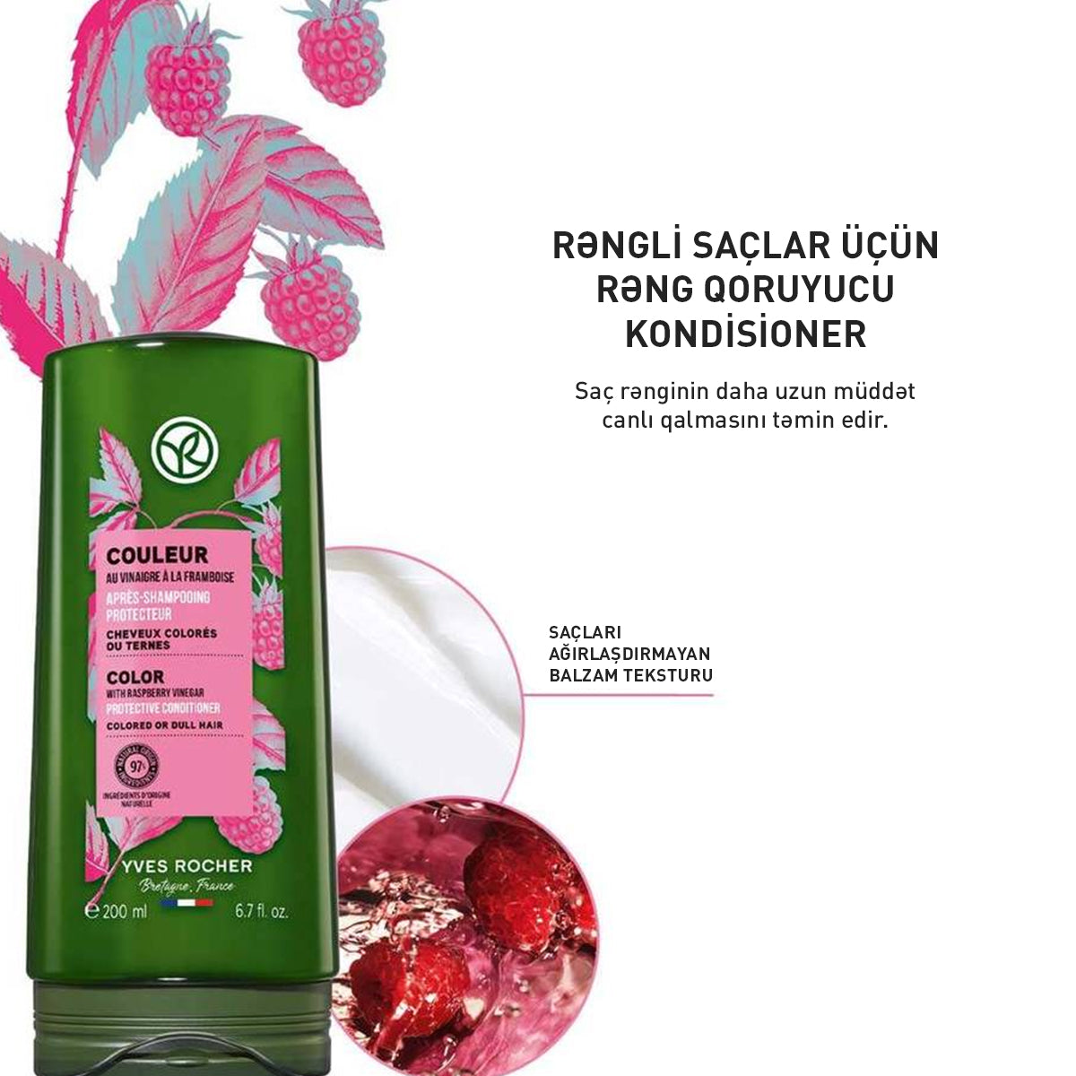 Rənglənmiş və solğun saçlar üçün kondisioner, 200 ml