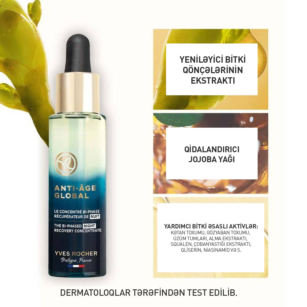 İki fazalı bərpaedici gecə konsentratı, 30 ml