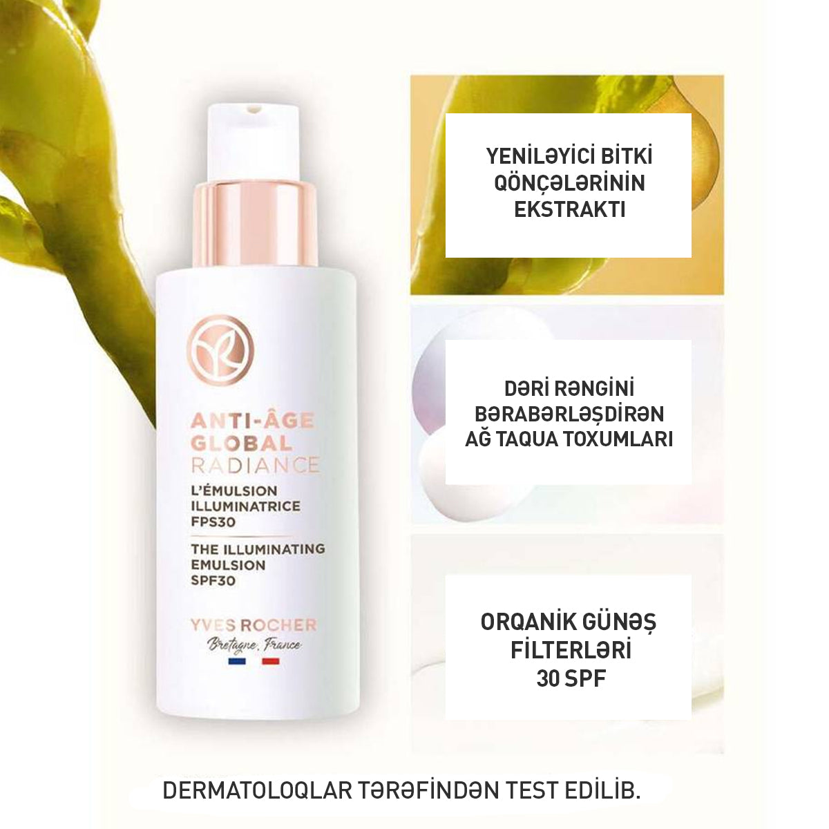 Parlaq dəri üçün Anti-Age Global emulsiya, SPF 30, 50 ml