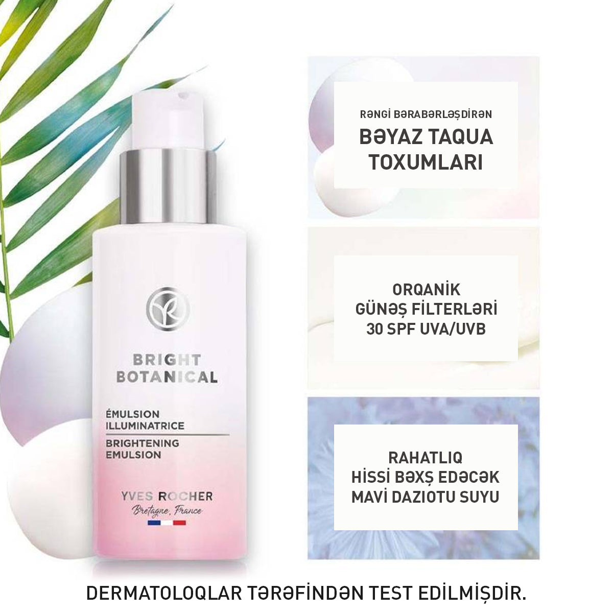 Dəri rənginin açılması üçün SPF 30 əsaslı emulsiya, 50 ml