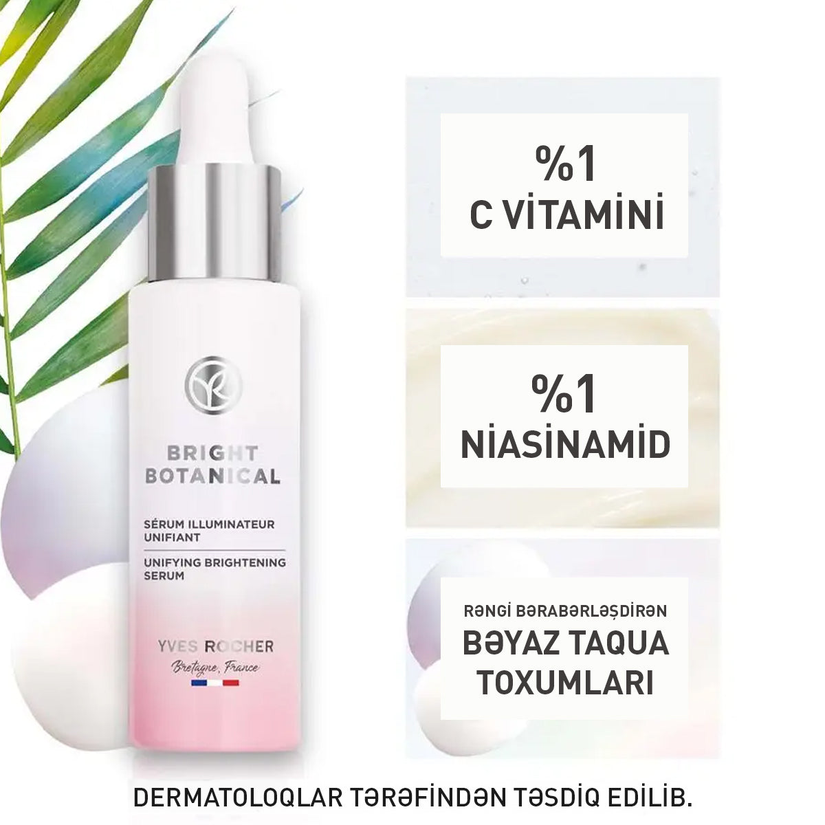 Dərinin düzləşdirilməsi və parlaqlığı üçün serum, 30 ml