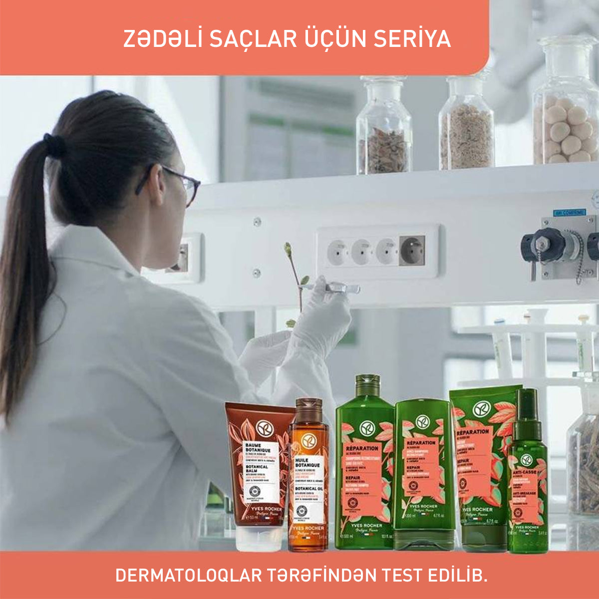 Zədəli saçlar üçün termoqoruyucu zərdab, 100 ml