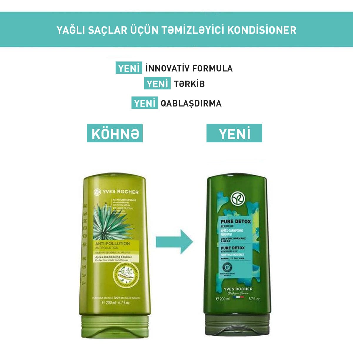 Normal və yağlı saçlar üçün detoks-kondisioner, 200 ml