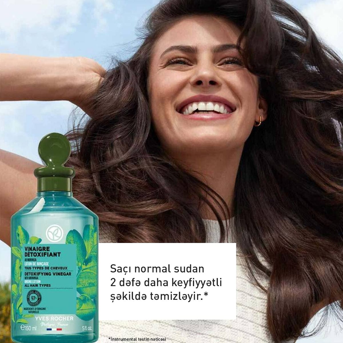 Bütün saç növləri üçün morinqalı detoks-sirkə, 150 ml