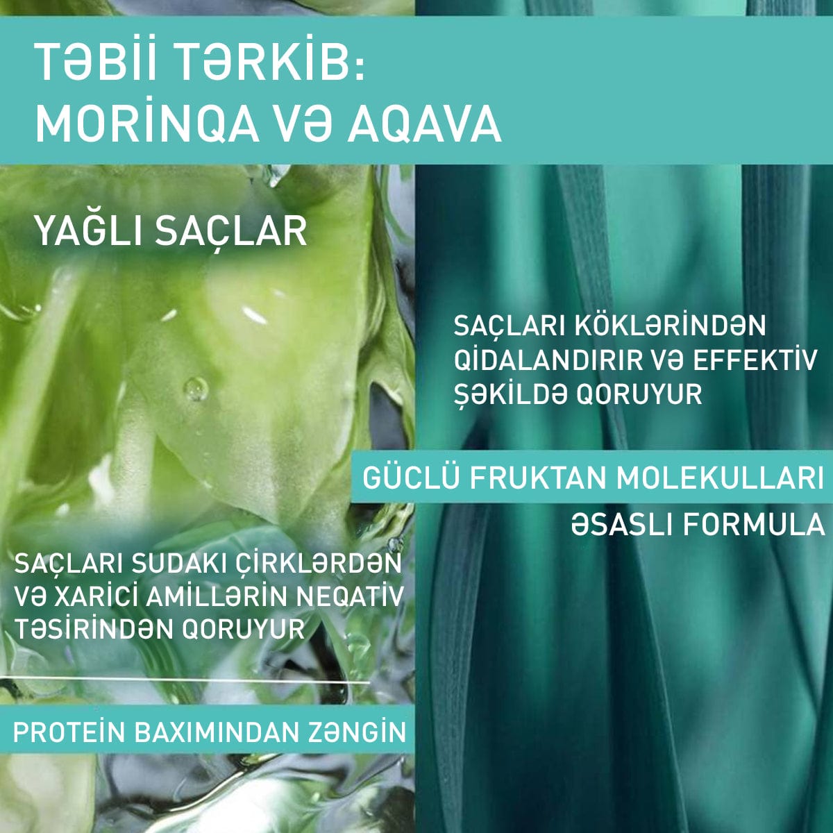 Bütün saç növləri üçün morinqalı detoks-sirkə, 150 ml