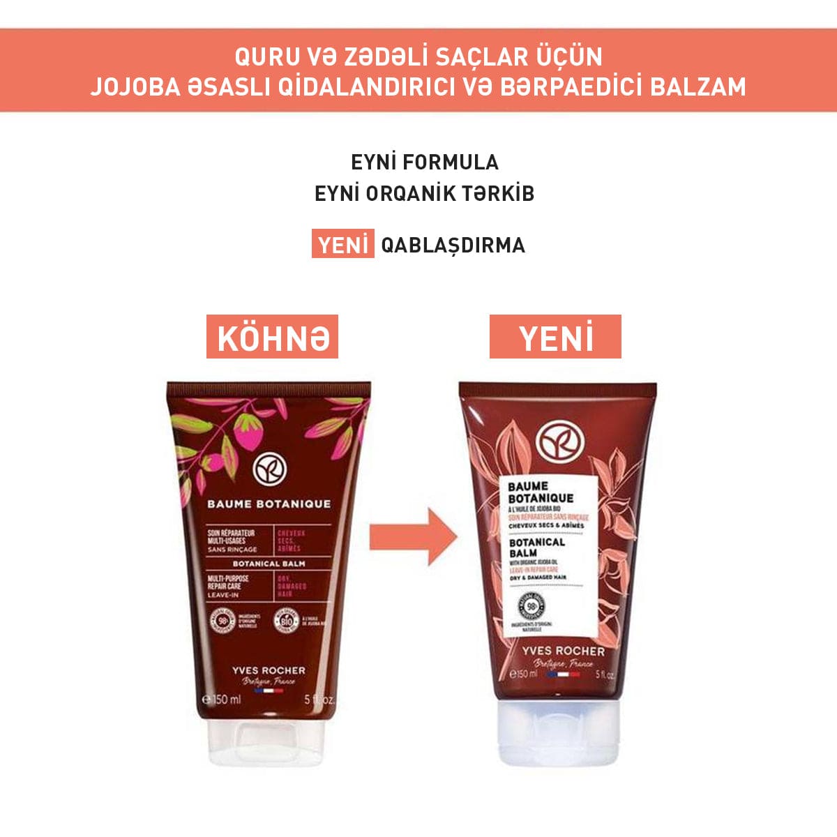 HAIRCARE BOTANICAL SOLUTIONS QURU VƏ ZƏDƏLƏNMİŞ SAÇLAR ÜÇÜN JOJOBA YAĞI TƏRKİBLİ BALZAM 150ML