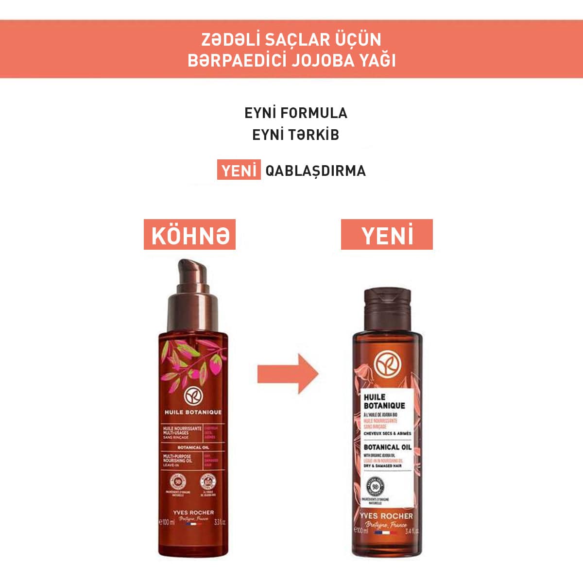 Quru və zədəli saçlar üçün bərpaedici jojoba yağı, 100 ml