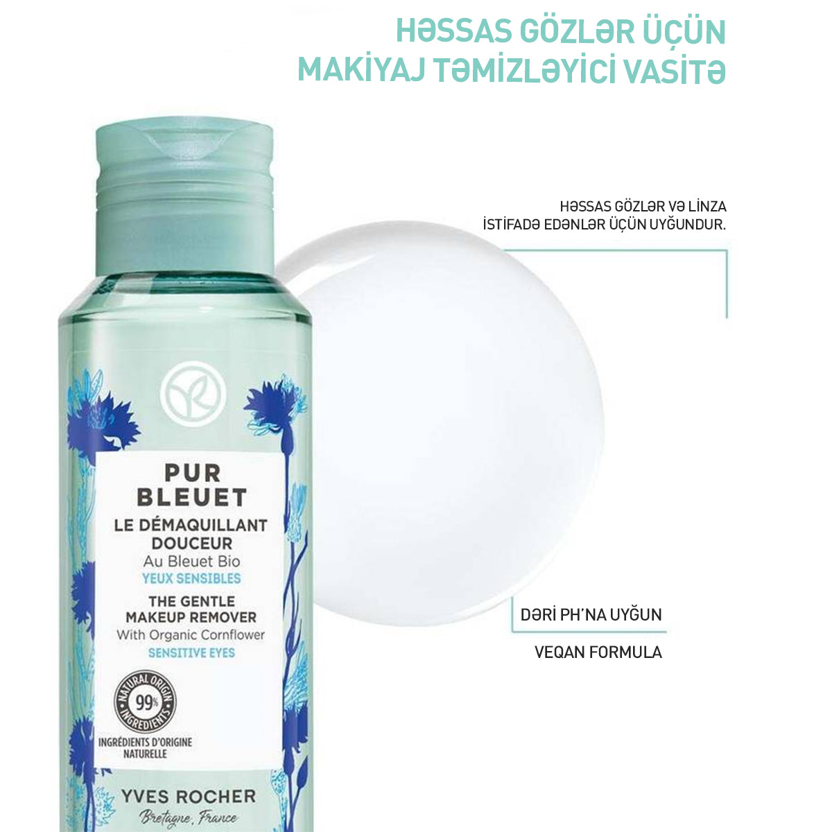 Pur Bleuet makiyaj təmizləyici vasitə, 100 ml