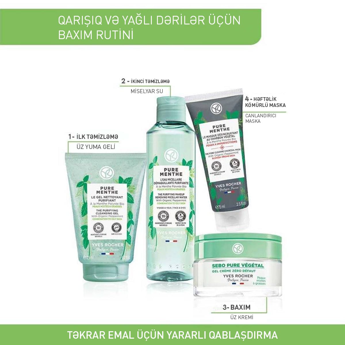 Qarışıq və yağlı dəri üçün makiyaj təmizləyici miselyar su, 200 ml