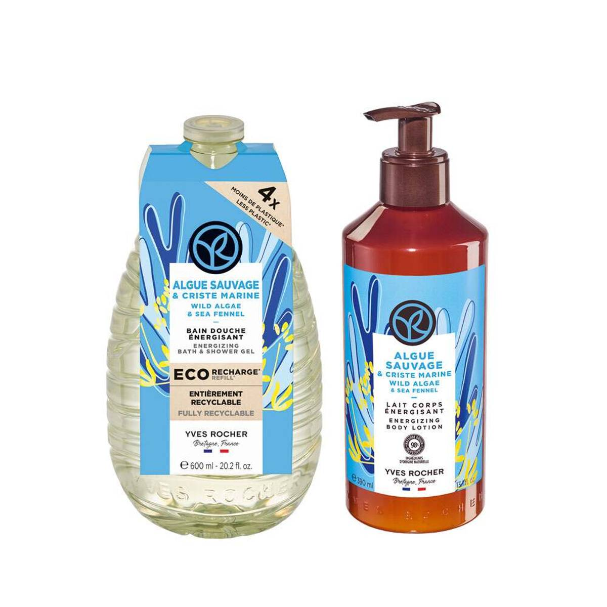 Ocean Breeze Refill Shower Gel Body Lotion Set