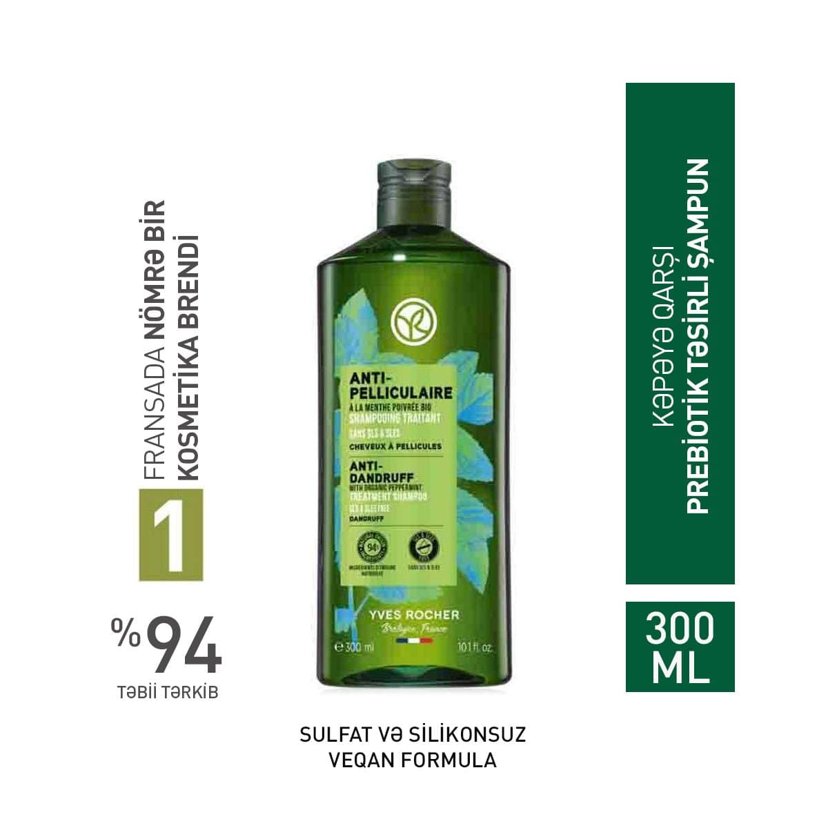 Anti - Dandruff Shampoo, 300 ml - Yves Rocher Azerbaijan