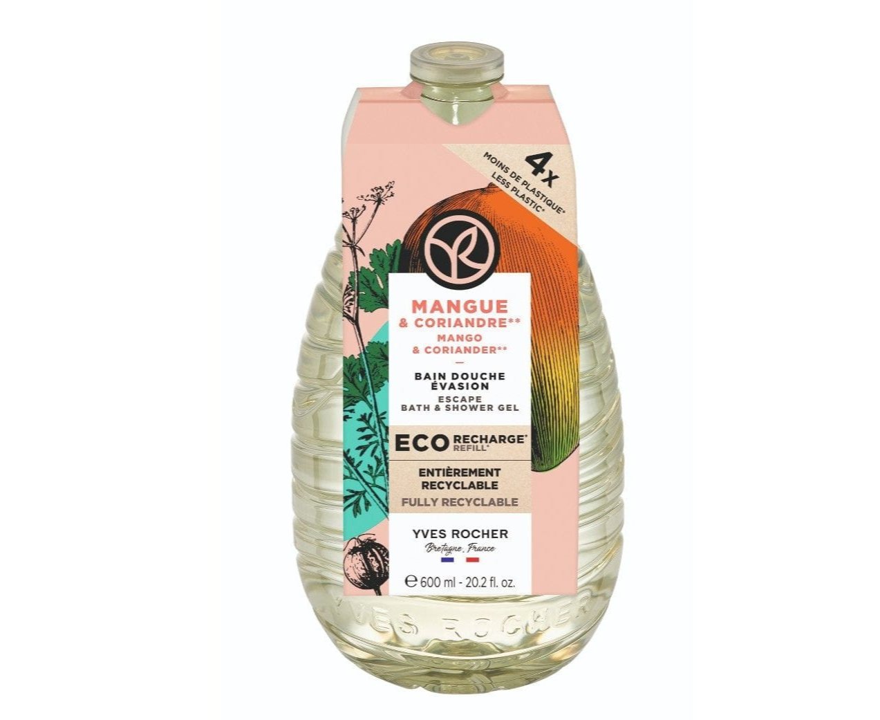 Bain douche framboise & menthe poivree eco - recharge 600ml - Yves Rocher Azerbaijan